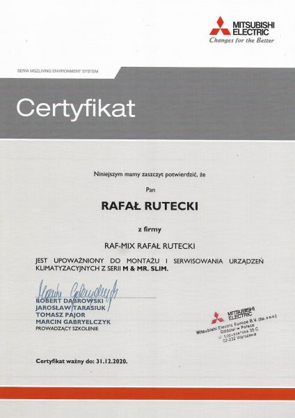 raf-mix o nas certyfikat